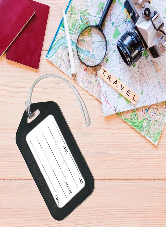 SNDIA Pack of 6 Luggage Tags, Smart Tags for Travel suitcases, Travel Bags Tags for Easily Identification of Bags (Black) - Image 2